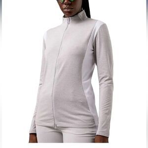 J.Lindeberg Daria Golf Mid Layer Golf Full Zip Micro Chip Melange XS NWOT